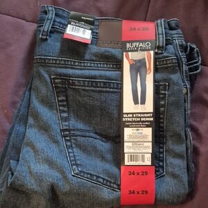 Buffalo David Bitton Men's Blue Slim Straight Jeans